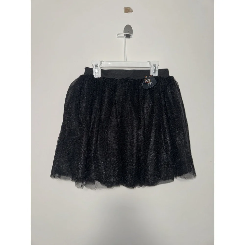 NWT Halloween Girls Costume One Size Skirt Black Tutu 🐈⬛